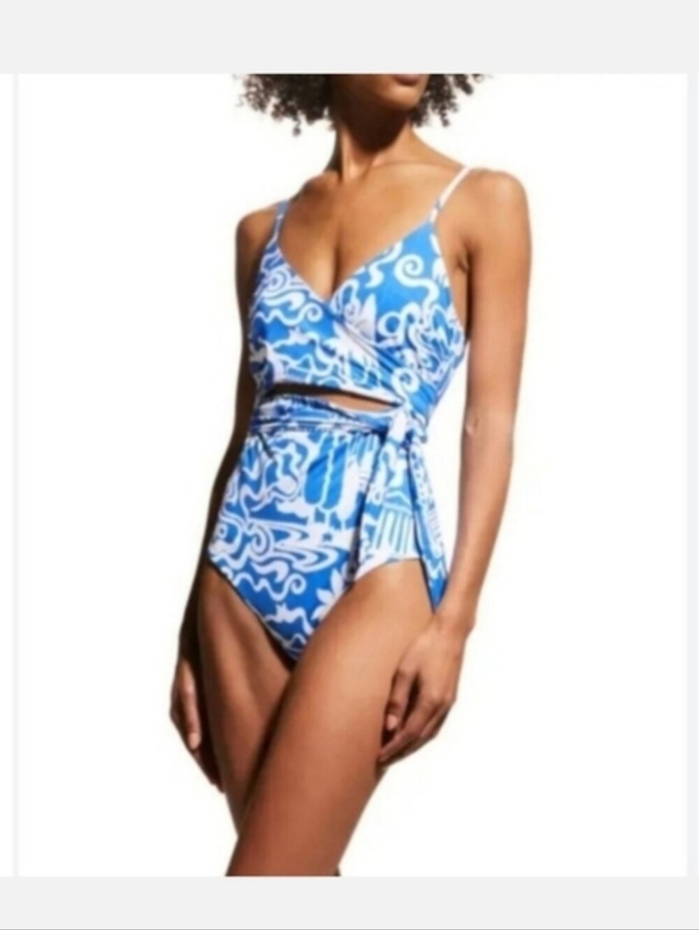 MARA HOFFMAN ISOLDE WRAP ONE PIECE SWIMSUIT